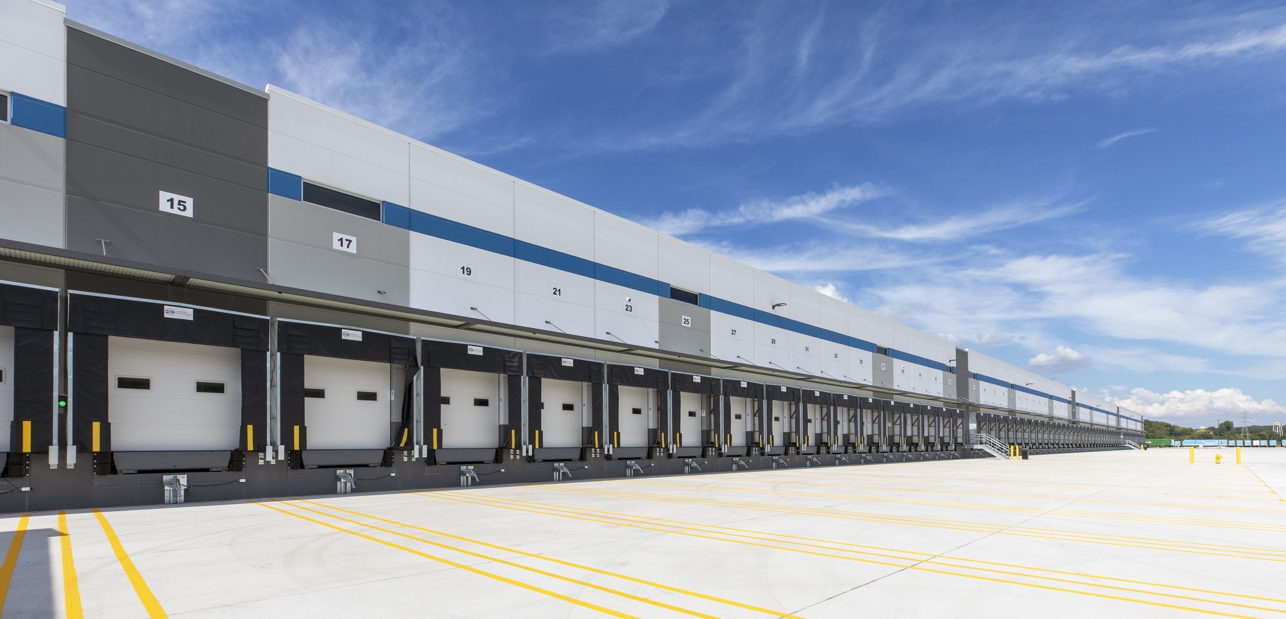 View of truck docks at Joliet Truck Terminal