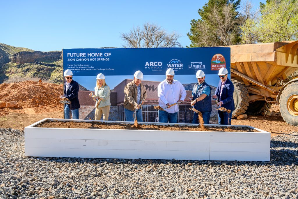 Key Stakeholders Celebrating the Groundbreaking of Zion Canyon Hot Springs