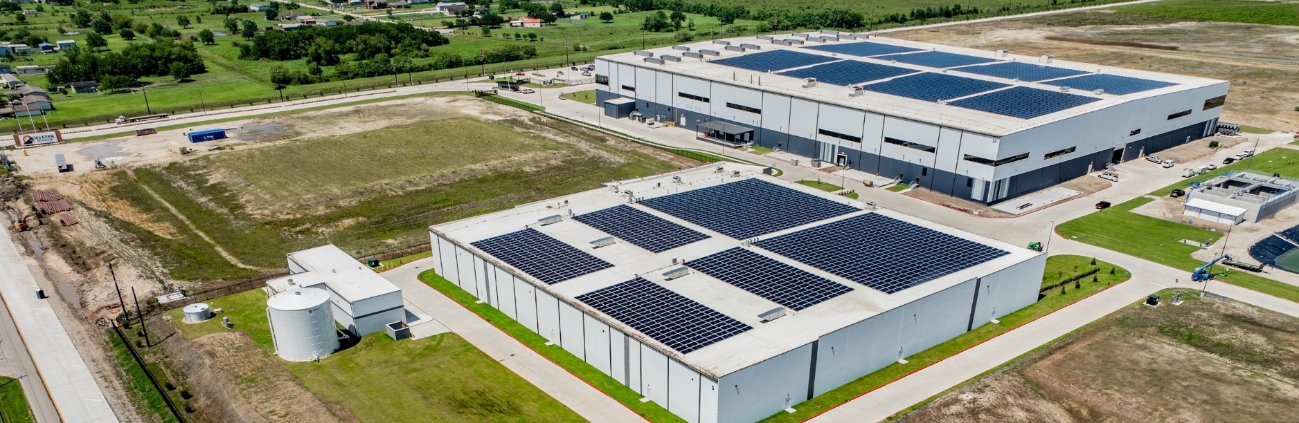 Exterior aerial of Maxter Healthcare where ARCO managed waste water reuse.