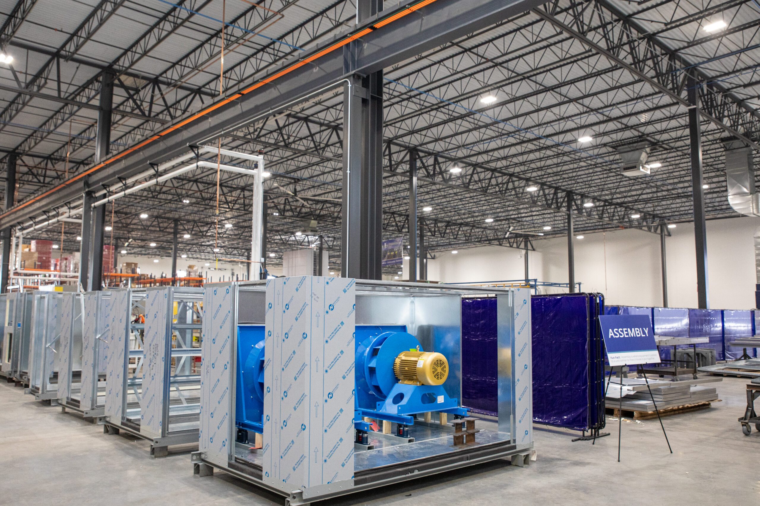 XeteX HVAC Manufacturing Facility Build to Suit Construction Project in Wisconsin by ARCO/Murray - Assembly Area