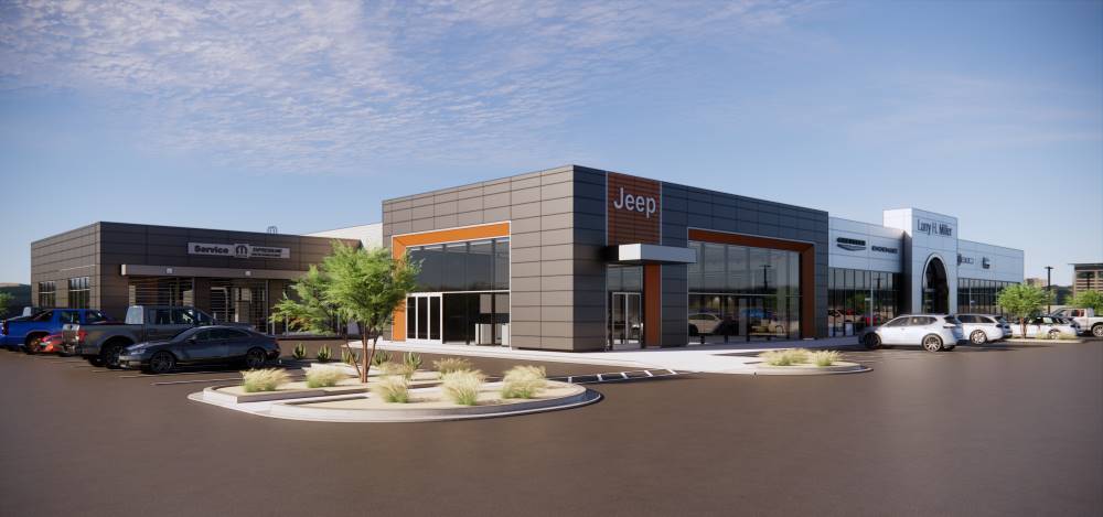 Larry H Miller LHM Automotive Dealership Expansion and Renovation Construction Projects by ARCO/Murray - Exterior of Tucson