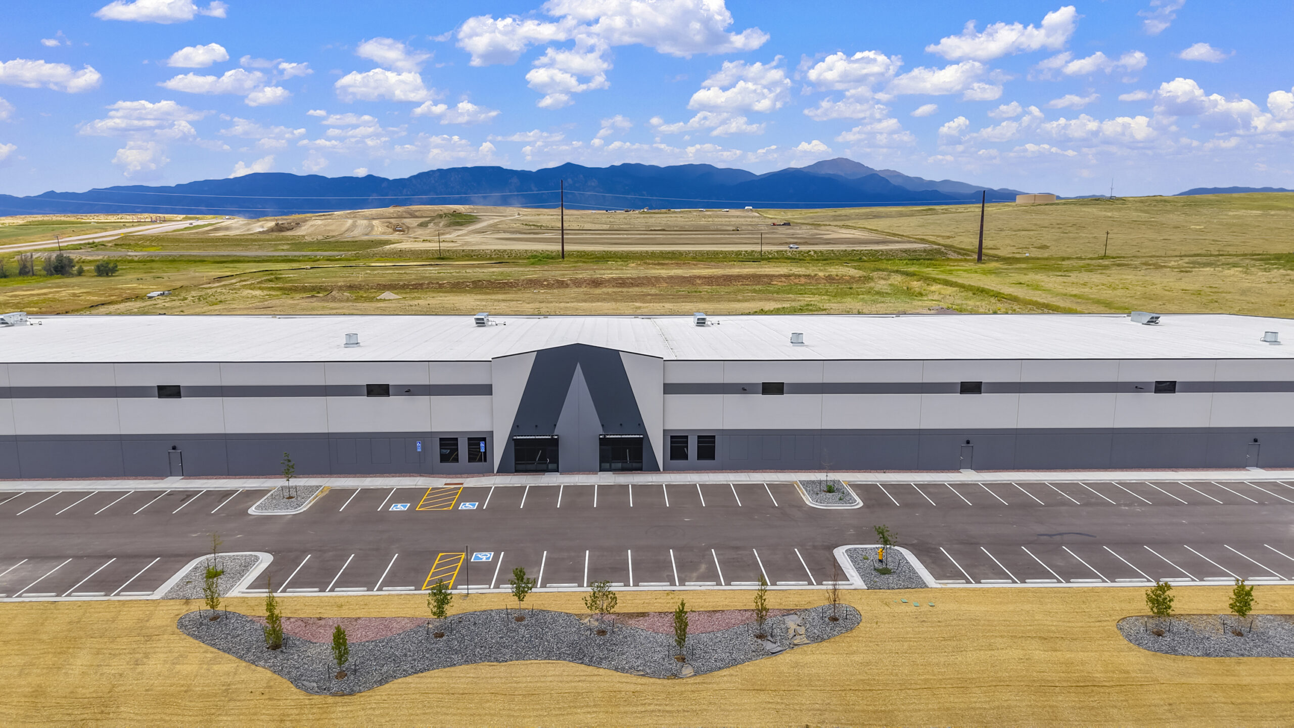 Wide View of Colorado Aerospace Small Bay Spec Industrial Constructed by ARCO
