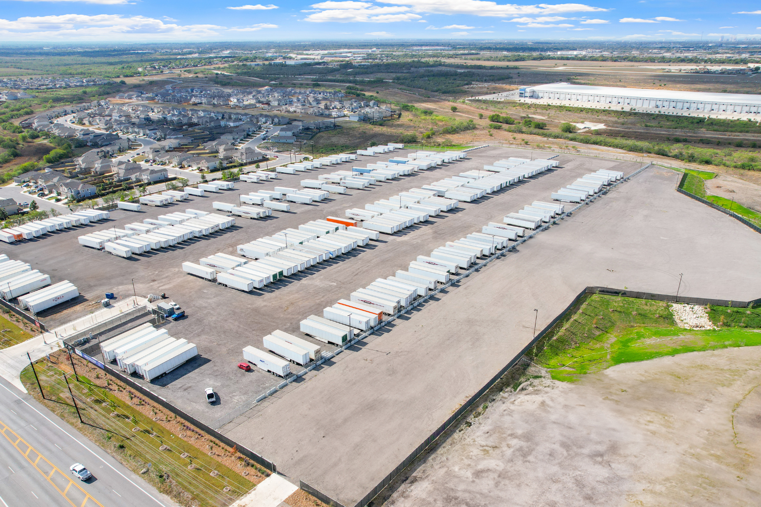 Foster Road Trailer Parking and IOS aerial view San Antonio