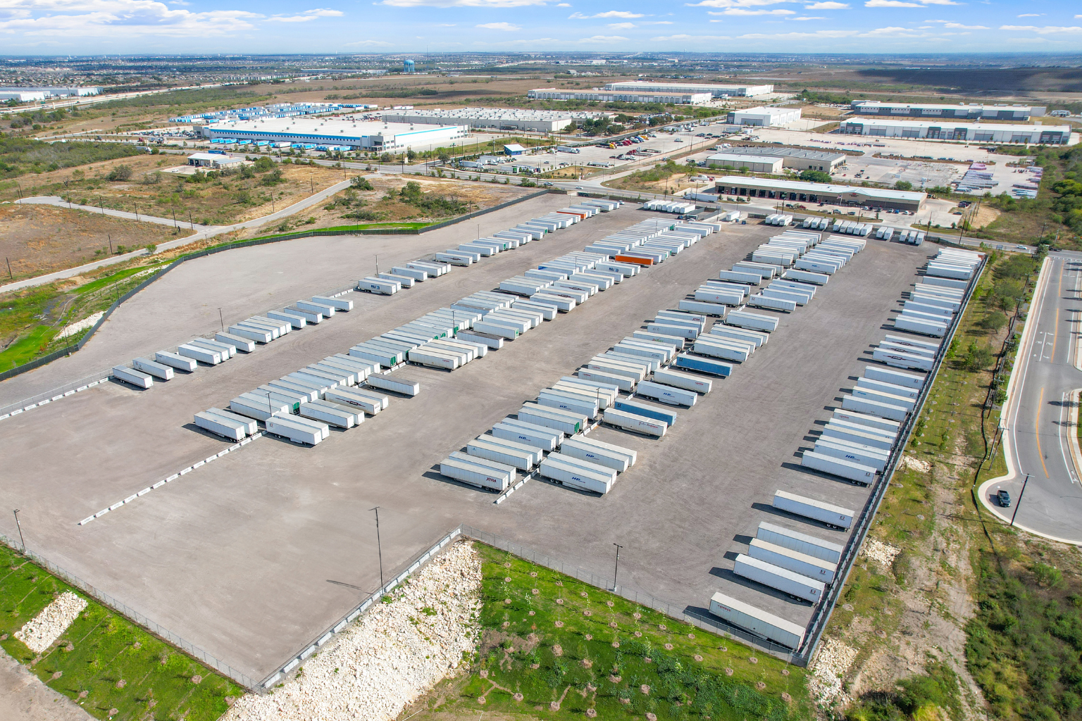 Foster Road Trailer Parking and IOS aerial view San Antonio