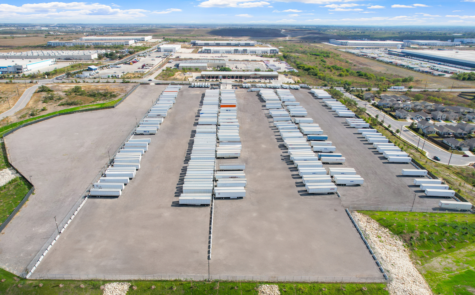 Foster Road Trailer Parking and IOS aerial view San Antonio