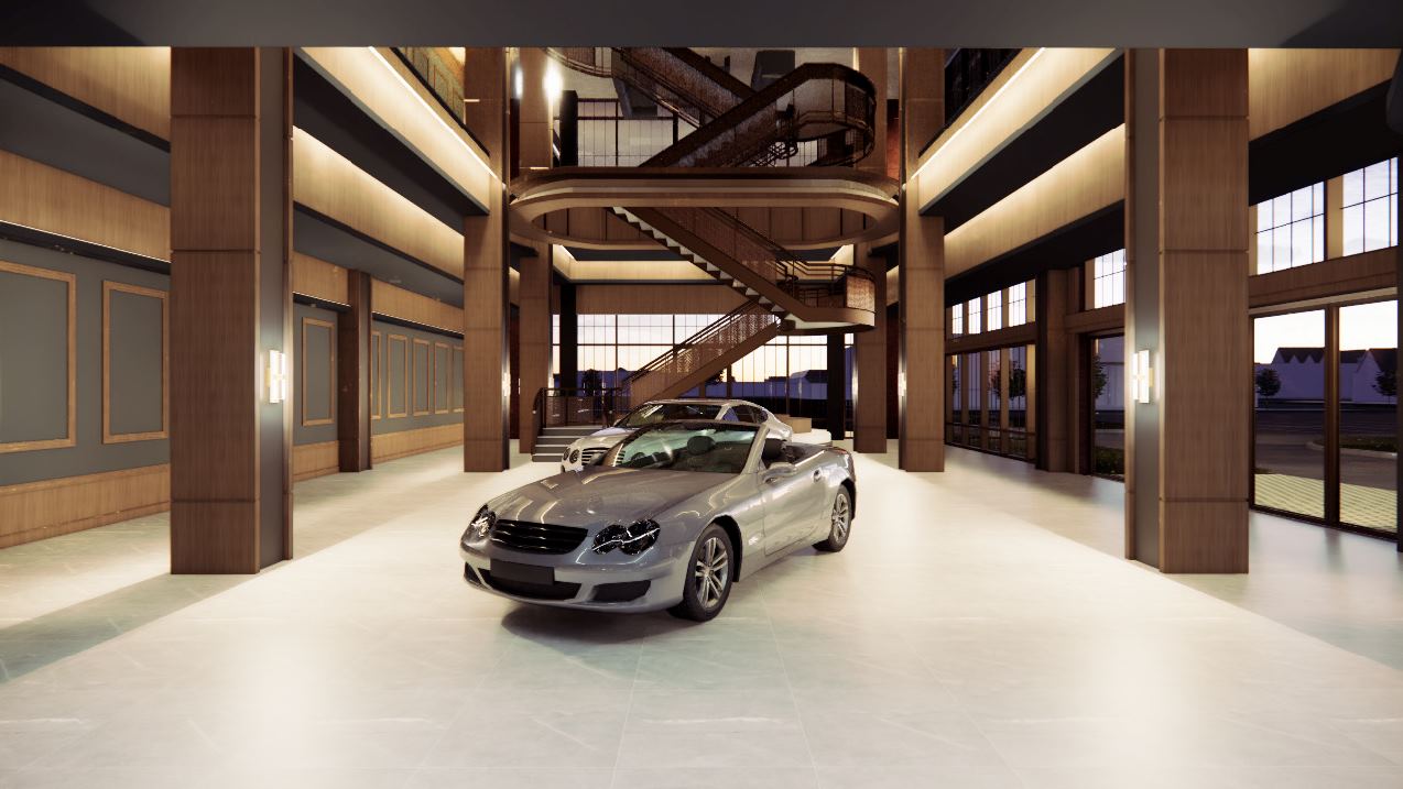 Grand Room Rendering - Bespoke Luxury Car Condo Design and Construction