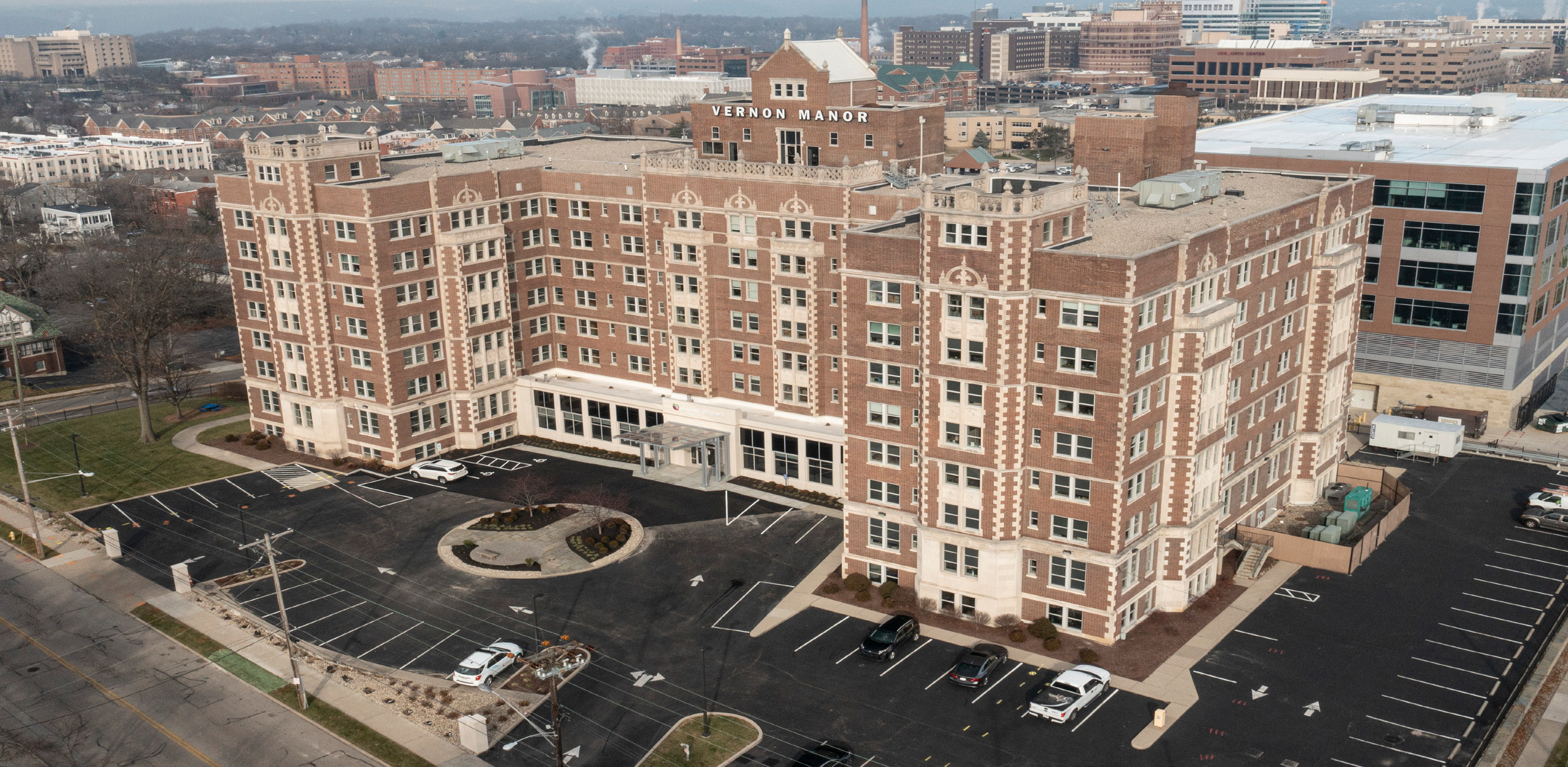 Full View of Vernon Manor Historic Medical Office Construction Project by ARCO/Murray