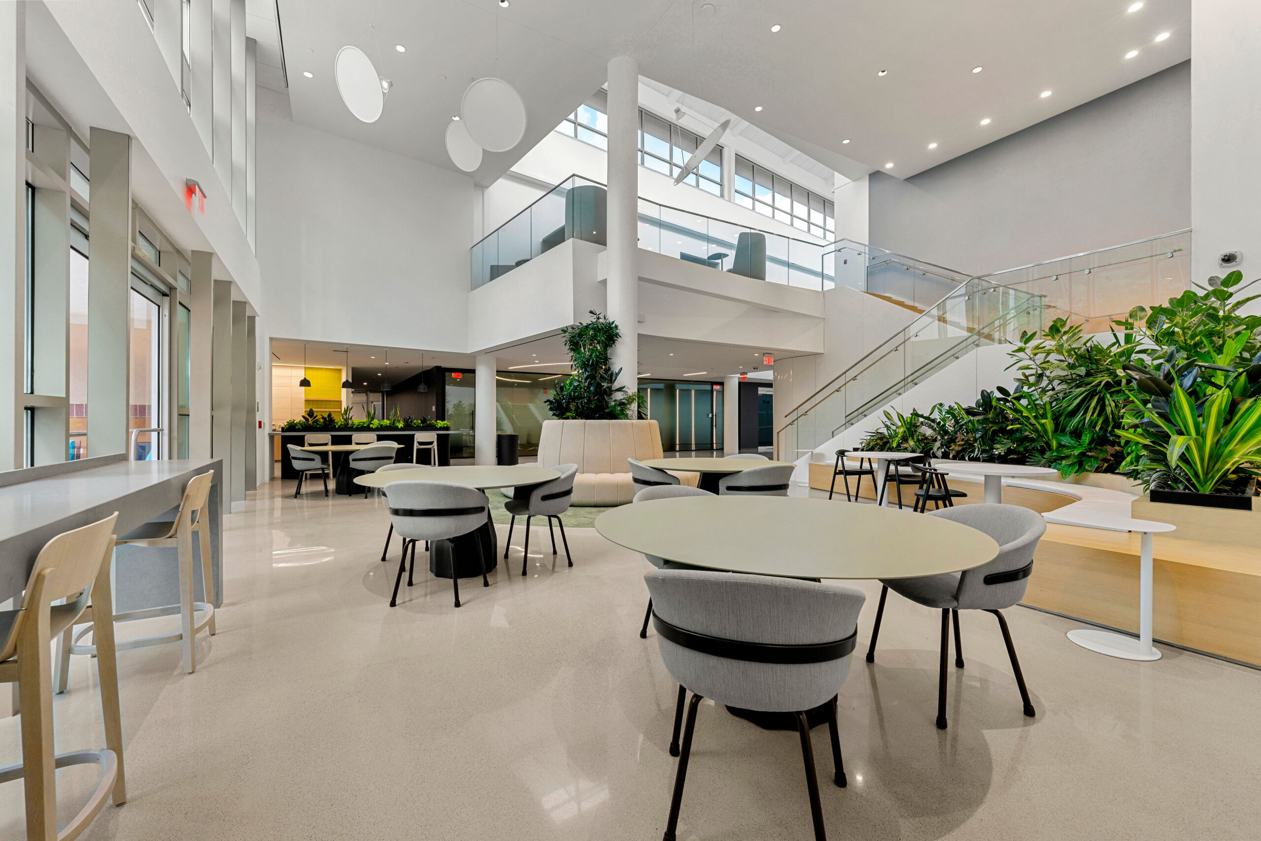 SES, formerly Intelsat, large office renovation construction project - Lobby