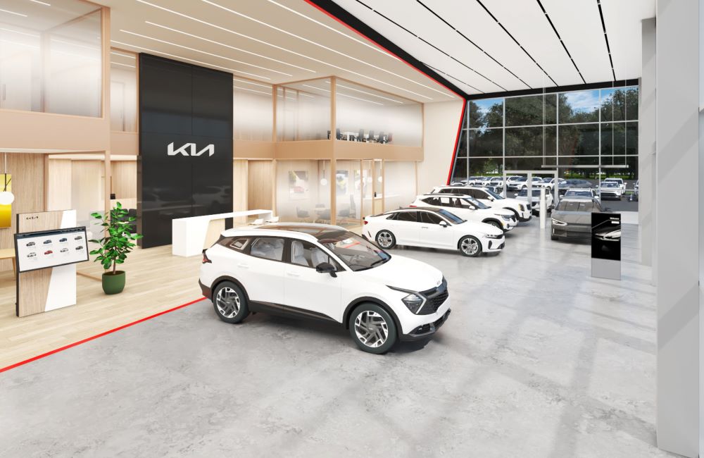 Burleson Kia Automotive Dealership Construction by ARCO/Murray - Show Room