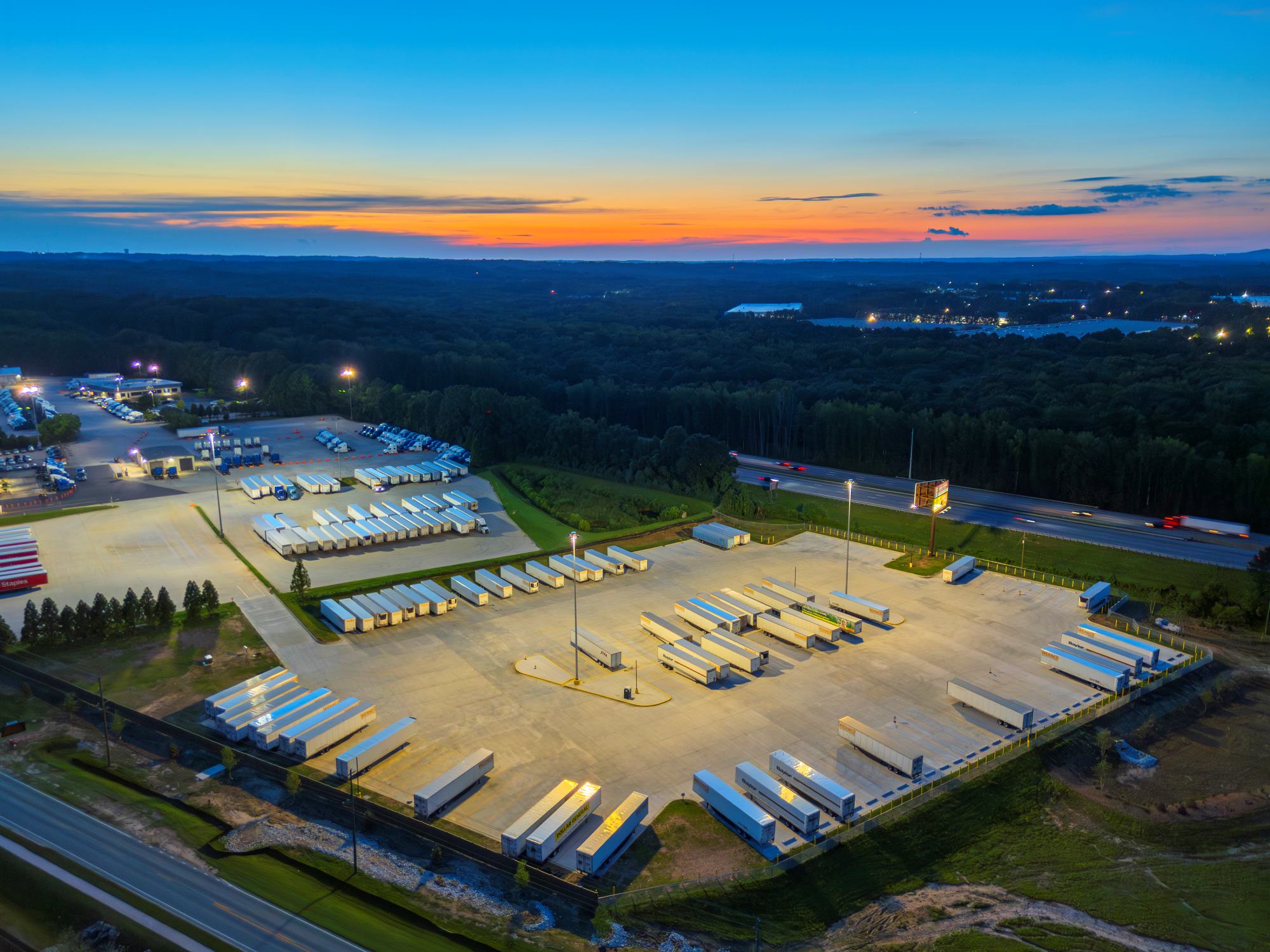 Werner Trucking Terminal Construction Expansion by ARCO/Murray - Aerial Photo Angle 2