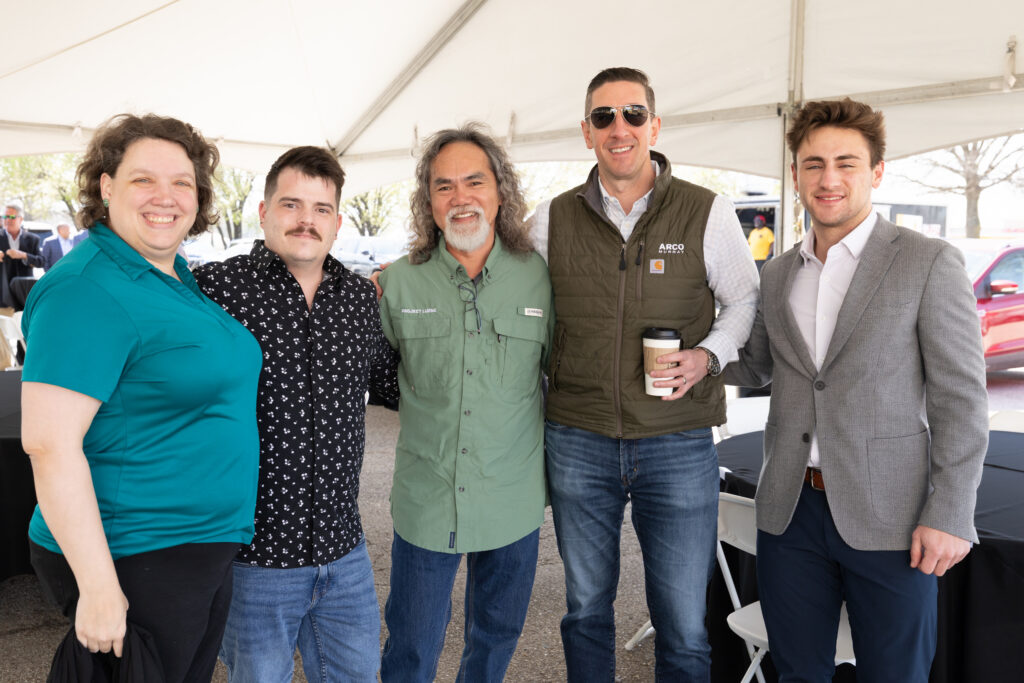 Photo of Members of the Project Luong Team and ARCO/Murray team together at the West Memphis Recreation and Aquatics Center groundbreaking ceremony.