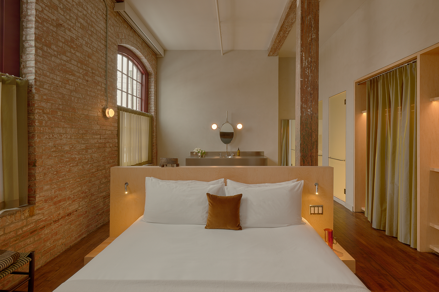 Pocketbook Factory Historic Conversion Adaptive Reuse Construction Project by ARCO/Murray - Photo of the Junior Suite Hotel Room