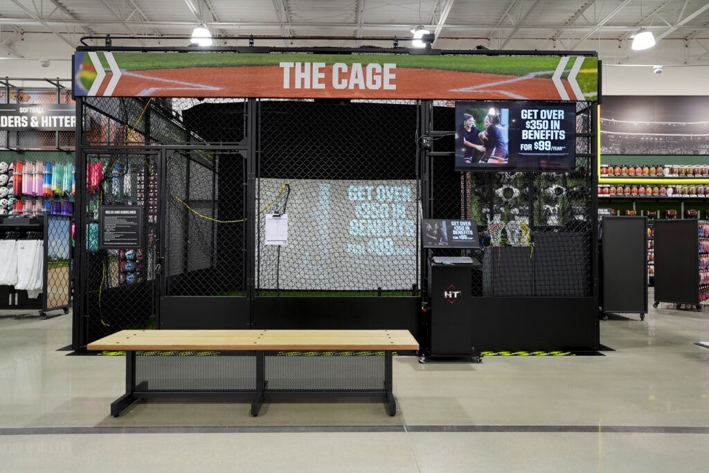 Indoor batting cage at DICK’S House of Sport in Thornton, Colorado