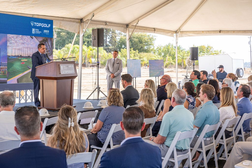 William Chaltraw, Jr., president and chief administrative officer of Valley Children’s Hospital speaking at the groundbreaking ceremony.
